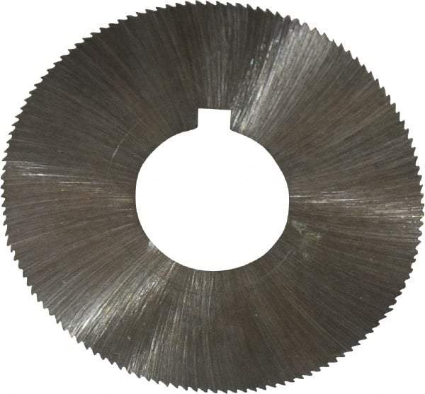 Made in USA - 1-3/4" Diam x 0.006" Blade Thickness x 5/8" Arbor Hole Diam, 132 Tooth Slitting and Slotting Saw - Arbor Connection, Right Hand, Uncoated, High Speed Steel, Concave Ground, Contains Keyway - Industrial Tool & Supply
