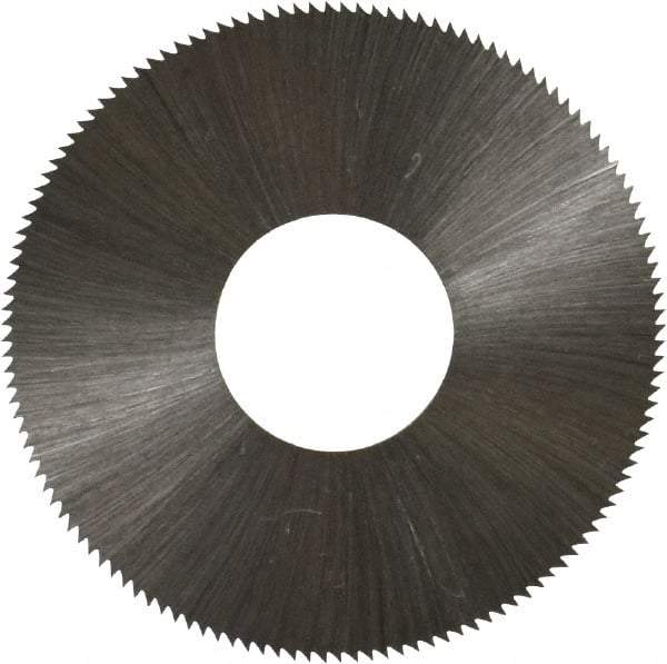 Made in USA - 1-3/4" Diam x 0.012" Blade Thickness x 5/8" Arbor Hole Diam, 132 Tooth Slitting and Slotting Saw - Arbor Connection, Right Hand, Uncoated, High Speed Steel, Concave Ground, Contains Keyway - Industrial Tool & Supply