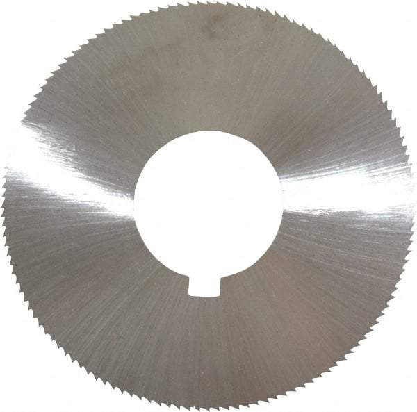 Made in USA - 1-3/4" Diam x 0.014" Blade Thickness x 5/8" Arbor Hole Diam, 132 Tooth Slitting and Slotting Saw - Arbor Connection, Right Hand, Uncoated, High Speed Steel, Concave Ground, Contains Keyway - Industrial Tool & Supply