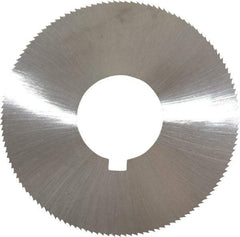 Made in USA - 1-3/4" Diam x 0.014" Blade Thickness x 5/8" Arbor Hole Diam, 132 Tooth Slitting and Slotting Saw - Arbor Connection, Right Hand, Uncoated, High Speed Steel, Concave Ground, Contains Keyway - Industrial Tool & Supply