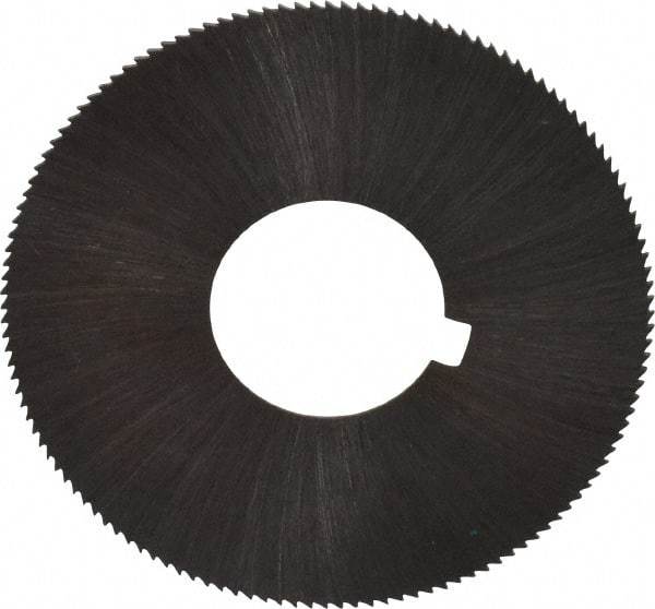 Made in USA - 1-3/4" Diam x 0.02" Blade Thickness x 5/8" Arbor Hole Diam, 132 Tooth Slitting and Slotting Saw - Arbor Connection, Right Hand, Uncoated, High Speed Steel, Concave Ground, Contains Keyway - Industrial Tool & Supply