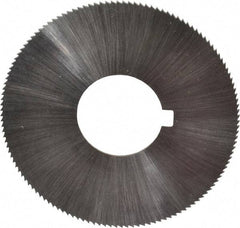 Made in USA - 1-3/4" Diam x 0.025" Blade Thickness x 5/8" Arbor Hole Diam, 132 Tooth Slitting and Slotting Saw - Arbor Connection, Right Hand, Uncoated, High Speed Steel, Concave Ground, Contains Keyway - Industrial Tool & Supply