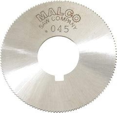 Made in USA - 1-3/4" Diam x 0.045" Blade Thickness x 5/8" Arbor Hole Diam, 132 Tooth Slitting and Slotting Saw - Arbor Connection, Right Hand, Uncoated, High Speed Steel, Concave Ground, Contains Keyway - Industrial Tool & Supply