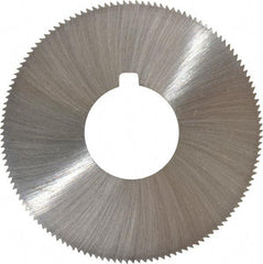 Made in USA - 1-3/4" Diam x 0.051" Blade Thickness x 5/8" Arbor Hole Diam, 132 Tooth Slitting and Slotting Saw - Arbor Connection, Right Hand, Uncoated, High Speed Steel, Concave Ground, Contains Keyway - Industrial Tool & Supply