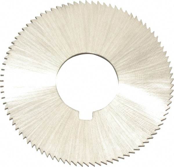 Made in USA - 1-3/4" Diam x 0.057" Blade Thickness x 5/8" Arbor Hole Diam, 132 Tooth Slitting and Slotting Saw - Arbor Connection, Right Hand, Uncoated, High Speed Steel, Concave Ground, Contains Keyway - Industrial Tool & Supply