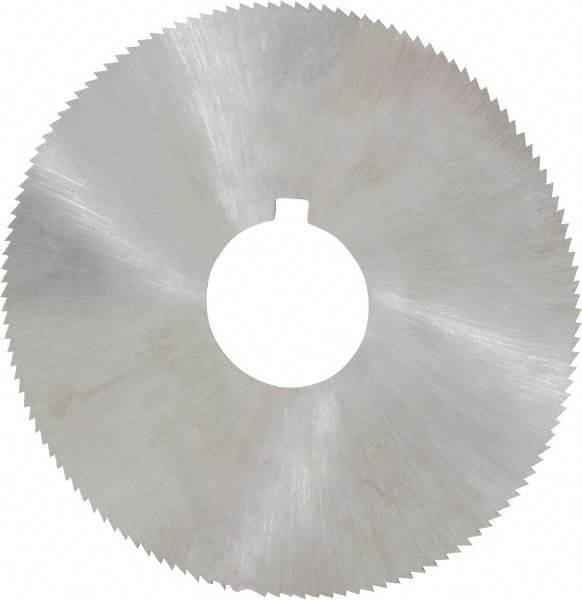 Made in USA - 2-1/4" Diam x 0.014" Blade Thickness x 5/8" Arbor Hole Diam, 132 Tooth Slitting and Slotting Saw - Arbor Connection, Right Hand, Uncoated, High Speed Steel, Concave Ground, Contains Keyway - Industrial Tool & Supply