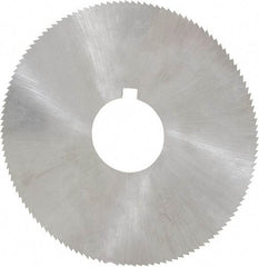 Made in USA - 2-1/4" Diam x 0.014" Blade Thickness x 5/8" Arbor Hole Diam, 132 Tooth Slitting and Slotting Saw - Arbor Connection, Right Hand, Uncoated, High Speed Steel, Concave Ground, Contains Keyway - Industrial Tool & Supply
