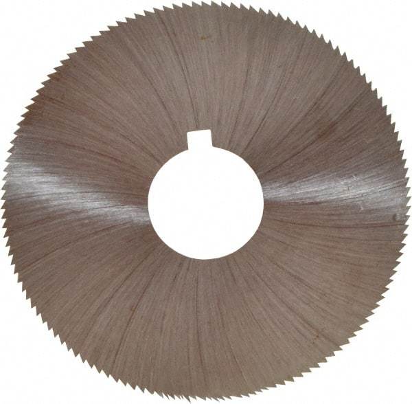 Made in USA - 2-1/4" Diam x 0.018" Blade Thickness x 5/8" Arbor Hole Diam, 132 Tooth Slitting and Slotting Saw - Arbor Connection, Right Hand, Uncoated, High Speed Steel, Concave Ground, Contains Keyway - Industrial Tool & Supply