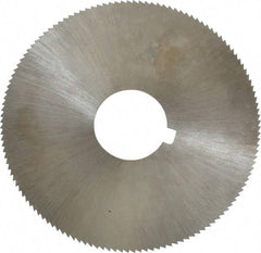 Made in USA - 2-1/4" Diam x 0.025" Blade Thickness x 5/8" Arbor Hole Diam, 132 Tooth Slitting and Slotting Saw - Arbor Connection, Right Hand, Uncoated, High Speed Steel, Concave Ground, Contains Keyway - Industrial Tool & Supply