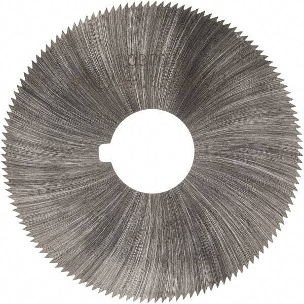 Made in USA - 2-1/4" Diam x 0.032" Blade Thickness x 5/8" Arbor Hole Diam, 132 Tooth Slitting and Slotting Saw - Arbor Connection, Right Hand, Uncoated, High Speed Steel, Concave Ground, Contains Keyway - Industrial Tool & Supply