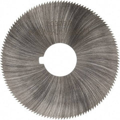 Made in USA - 2-1/4" Diam x 0.032" Blade Thickness x 5/8" Arbor Hole Diam, 132 Tooth Slitting and Slotting Saw - Arbor Connection, Right Hand, Uncoated, High Speed Steel, Concave Ground, Contains Keyway - Industrial Tool & Supply
