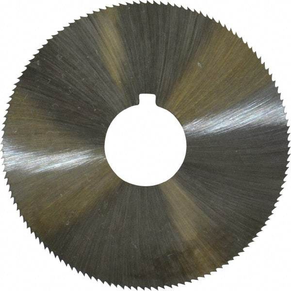 Made in USA - 2-1/4" Diam x 0.045" Blade Thickness x 5/8" Arbor Hole Diam, 132 Tooth Slitting and Slotting Saw - Arbor Connection, Right Hand, Uncoated, High Speed Steel, Concave Ground, Contains Keyway - Industrial Tool & Supply