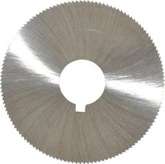 Made in USA - 2-1/4" Diam x 0.051" Blade Thickness x 5/8" Arbor Hole Diam, 132 Tooth Slitting and Slotting Saw - Arbor Connection, Right Hand, Uncoated, High Speed Steel, Concave Ground, Contains Keyway - Industrial Tool & Supply
