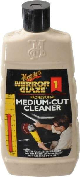 Mirror Glaze - Automotive Medium Cut Cleaner - 16 oz Bottle - Industrial Tool & Supply