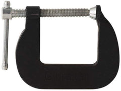 Gibraltar - Light-Duty 1-1/2" Max Opening, 1-1/2" Throat Depth, Cast Iron Standard C-Clamp - 850 Lb Capacity, 0" Min Opening, Standard Throat Depth - Industrial Tool & Supply
