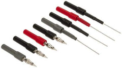 Fluke - Black/Gray/Red Electrical Test Equipment Leads - Use with Digital Multimeters - Industrial Tool & Supply