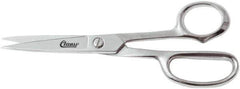 Clauss - 5" LOC, 8-1/2" OAL Shears - Steel Handle, For Paper, Fabric - Industrial Tool & Supply