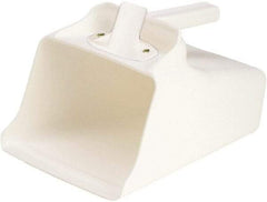Remco - 128 oz White Polypropylene Flat Bottom Scoop - 8.7" Wide x 7.3" Deep Bowl, 11" OAL - Industrial Tool & Supply
