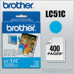 Brother - Cyan Ink Cartridge - Use with Brother DCP-130C, 330C, 350C, intelliFAX-1860C, 1960C, 2480C, 2580C, MFC-230C, 240C, 440CN, 465CN, 665CW, 685CW, 845CW, 885CW, 3360C - Industrial Tool & Supply