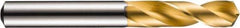 DORMER - 9.1mm 130° Spiral Flute Solid Carbide Screw Machine Drill Bit - TiN Finish, Right Hand Cut, 40mm Flute Length, 84mm OAL, CDX Point, Straight Shank - Industrial Tool & Supply