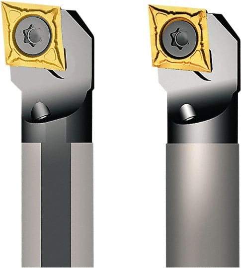 Seco - 17mm Min Bore Diam, 160mm OAL, 12mm Shank Diam, A-SCLC Indexable Boring Bar - 20mm Max Bore Depth, CC.. 09T3.. Insert, Screw Holding Method - Industrial Tool & Supply