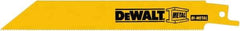 DeWALT - 4" Long x 3/4" Thick, Bi-Metal Reciprocating Saw Blade - Straight Profile, 18 TPI, Toothed Edge, Tang Shank - Industrial Tool & Supply
