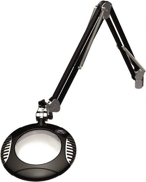 O.C. White - 43 Inch, Clamp on, LED, Black, Magnifying Task Light - 4 Watt, 2x Magnification, 6 Inch Wide, 6 Inch Long - Industrial Tool & Supply