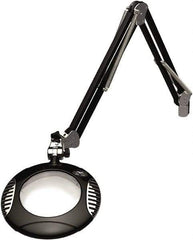 O.C. White - 43 Inch, Clamp on, LED, Black, Magnifying Task Light - 4 Watt, 2x Magnification, 6 Inch Wide, 6 Inch Long - Industrial Tool & Supply
