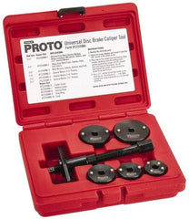 Proto - 7 Piece Automotive Disc Brake Caliper Tool Kit - Industrial Tool & Supply