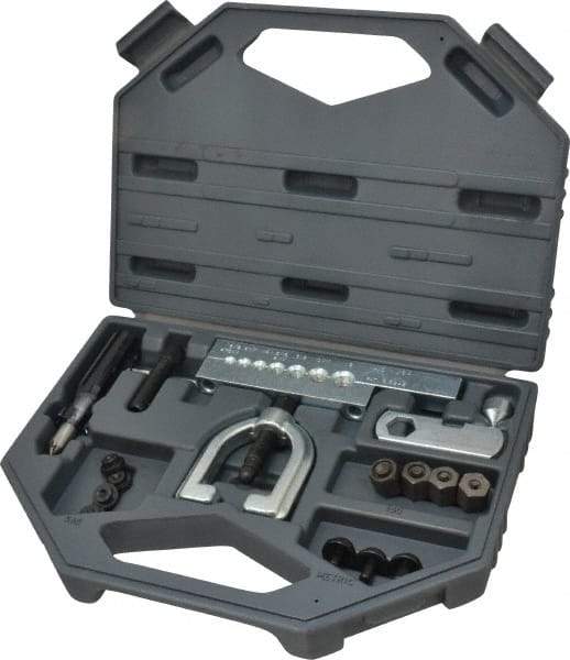 Proto - 17 Piece Automotive Combination Flaring Tool Kit - Adapters, O-ring, Cone, Pusher Screws, Bars, Yoke, Wrench, Countersink Tool, Bolt - Industrial Tool & Supply