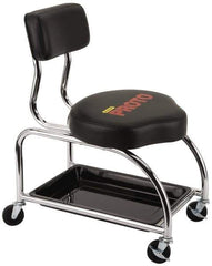 Proto - 500 Lb Capacity, 4 Wheel Heavy-Duty Tool Trolley - Chrome Steel, 9-1/2" Long x 18" High x 6" Wide - Industrial Tool & Supply