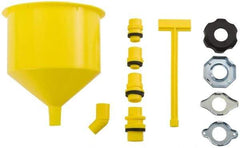 Proto - 1 Qt Capacity Plastic Funnel - Straight Spout, Yellow - Industrial Tool & Supply