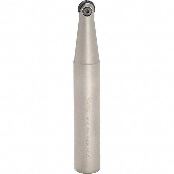 Iscar - 1" Cut Diam, 1-1/4" Shank Diam, 1" OAL, Indexable Ball Nose End Mill - 5" Head Length, Straight Shank, HCM D1.0 Toolholder, HBF-QF, HBR-QF, HCD-QF, HCR Insert - Industrial Tool & Supply