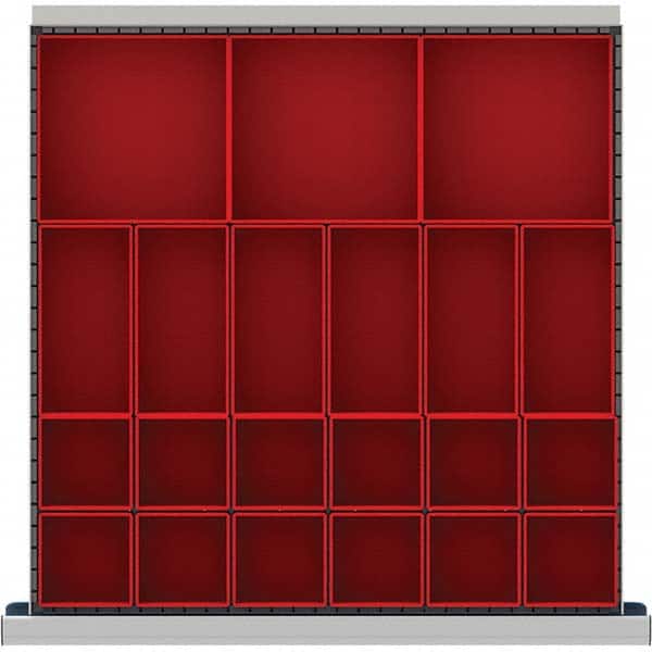 LISTA - 21-Compartment Drawer Divider Layout for 2.17" High Drawers - Industrial Tool & Supply