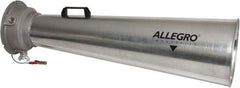 Allegro - 44-1/4 Inch Long, Galvanized Steel Venturi Style Pneumatic Blowers - 1 Inch NPT, 11-1/4 Inch Base Diameter, 12-1/2 Inch Face Diameter - Industrial Tool & Supply