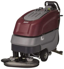 Minuteman - 26" Cleaning Width, Electric Floor Scrubber - 0.60 (Vacuum) & 0.75 (Brush) hp, 180 RPM, 65" Water Lift, 19 Gal Tank Capacity, Series E26 - Industrial Tool & Supply