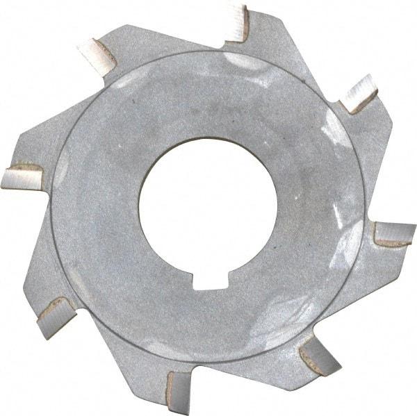 Made in USA - 3" Diam x 1/8" Blade Thickness x 1" Arbor Hole Diam, 8 Tooth Slitting and Slotting Saw - Arbor Connection, Right Hand, Uncoated, Carbide-Tipped, Contains Keyway - Industrial Tool & Supply