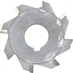 Made in USA - 3" Diam x 1/8" Blade Thickness x 1" Arbor Hole Diam, 8 Tooth Slitting and Slotting Saw - Arbor Connection, Right Hand, Uncoated, Carbide-Tipped, Contains Keyway - Industrial Tool & Supply