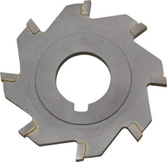 Made in USA - 3" Diam x 3/16" Blade Thickness x 1" Arbor Hole Diam, 8 Tooth Slitting and Slotting Saw - Arbor Connection, Right Hand, Uncoated, Carbide-Tipped, Contains Keyway - Industrial Tool & Supply