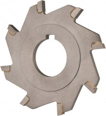 Made in USA - 3" Diam x 3/16" Blade Thickness x 1" Arbor Hole Diam, 8 Tooth Slitting and Slotting Saw - Arbor Connection, Right Hand, Uncoated, Carbide-Tipped, Contains Keyway - Industrial Tool & Supply