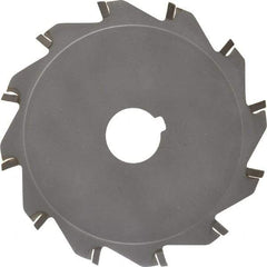 Made in USA - 5" Diam x 1/8" Blade Thickness x 1" Arbor Hole Diam, 12 Tooth Slitting and Slotting Saw - Arbor Connection, Right Hand, Uncoated, Carbide-Tipped, Contains Keyway - Industrial Tool & Supply