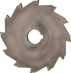 Made in USA - 5" Diam x 3/16" Blade Thickness x 1" Arbor Hole Diam, 12 Tooth Slitting and Slotting Saw - Arbor Connection, Right Hand, Uncoated, Carbide-Tipped, Contains Keyway - Industrial Tool & Supply