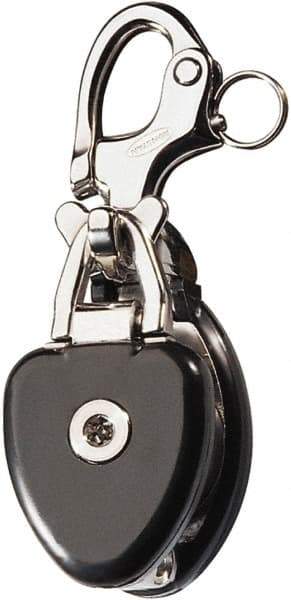 Ronstan - 3, 310 Lbs. Load Limit, Side Release Snatch Block - Single Sheave, 2 Inch Outside Diameter, Fibrous Rope, 5/8 Inch Diameter, Stainless Steel 316, Stainless Finish - Industrial Tool & Supply