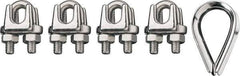 Ronstan - 3/4" Wire Rope Thimble Clip Kit - 316 Stainless Steel, Electropolished - Industrial Tool & Supply