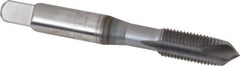 OSG - 3/8-24 UNF, 3 Flute, TiCN Finish, High Speed Steel Spiral Point Tap - Plug Chamfer, Right Hand Thread, 2-15/16" OAL, 1-1/4" Thread Length, 0.381" Shank Diam, 3B Class of Fit - Exact Industrial Supply