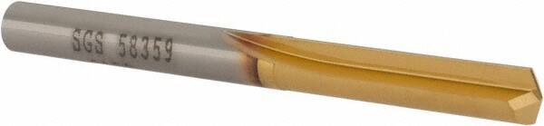 SGS - 7/32", 140° Point, Solid Carbide Straight Flute Drill Bit - Industrial Tool & Supply