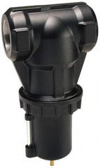 Parker - 2" Port, 4.9" High x 6.3" Wide Heavy Duty Filter with Zinc Bowl, Automatic Drain - 1,200 SCFM, 250 Max psi, 150°F Max Temp, 16 oz Bowl Capacity - Industrial Tool & Supply