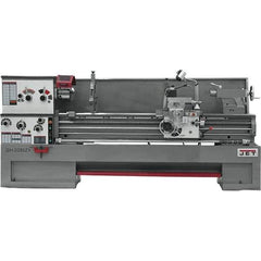 Jet - 22" Swing, 80" Between Centers, 230 Volt, Triple Phase Engine Lathe - 7MT Taper, 10 hp, 25 to 1,800 RPM, 3-1/8" Bore Diam, 40" Deep x 49" High x 136" Long - Industrial Tool & Supply