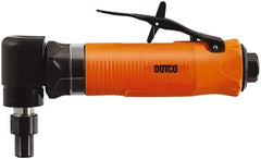 Dotco - 1/4" Collet, Angle Handle, Air Angle Die Grinder - 20,000 RPM, Front Exhaust, 23 CFM, 0.4 hp, 90 psi, 1/4" Inlet - Industrial Tool & Supply