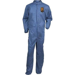 KleenGuard - Size M SMS General Purpose Coveralls - Blue, Zipper Closure, Elastic Cuffs, Elastic Ankles, Seamless - Industrial Tool & Supply